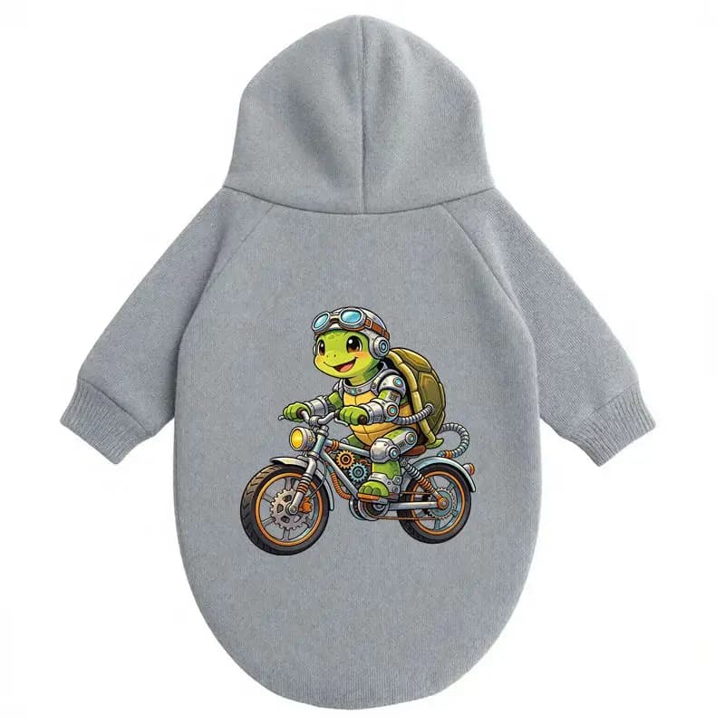 Cute Turtle Print Dog Hoodie, Warm Pet Jumpsuit, Winter Dog Clothes, Small Dog Apparel.