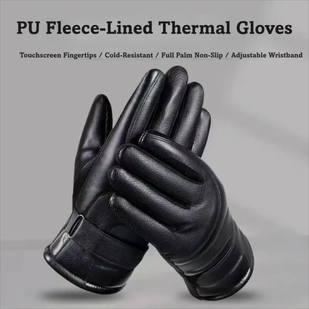 Thickened Fleece Motorcycle Gloves Waterproof Touchscreen Riding Gloves Cold Resistant Windproof Outdoor Gloves