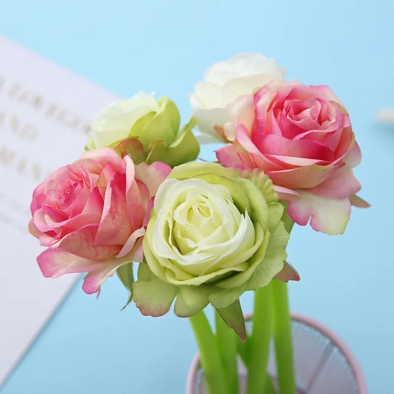 Simpatico fiore rosa penna gel cancelleria creativa dolce piuttosto bella penna morbida
