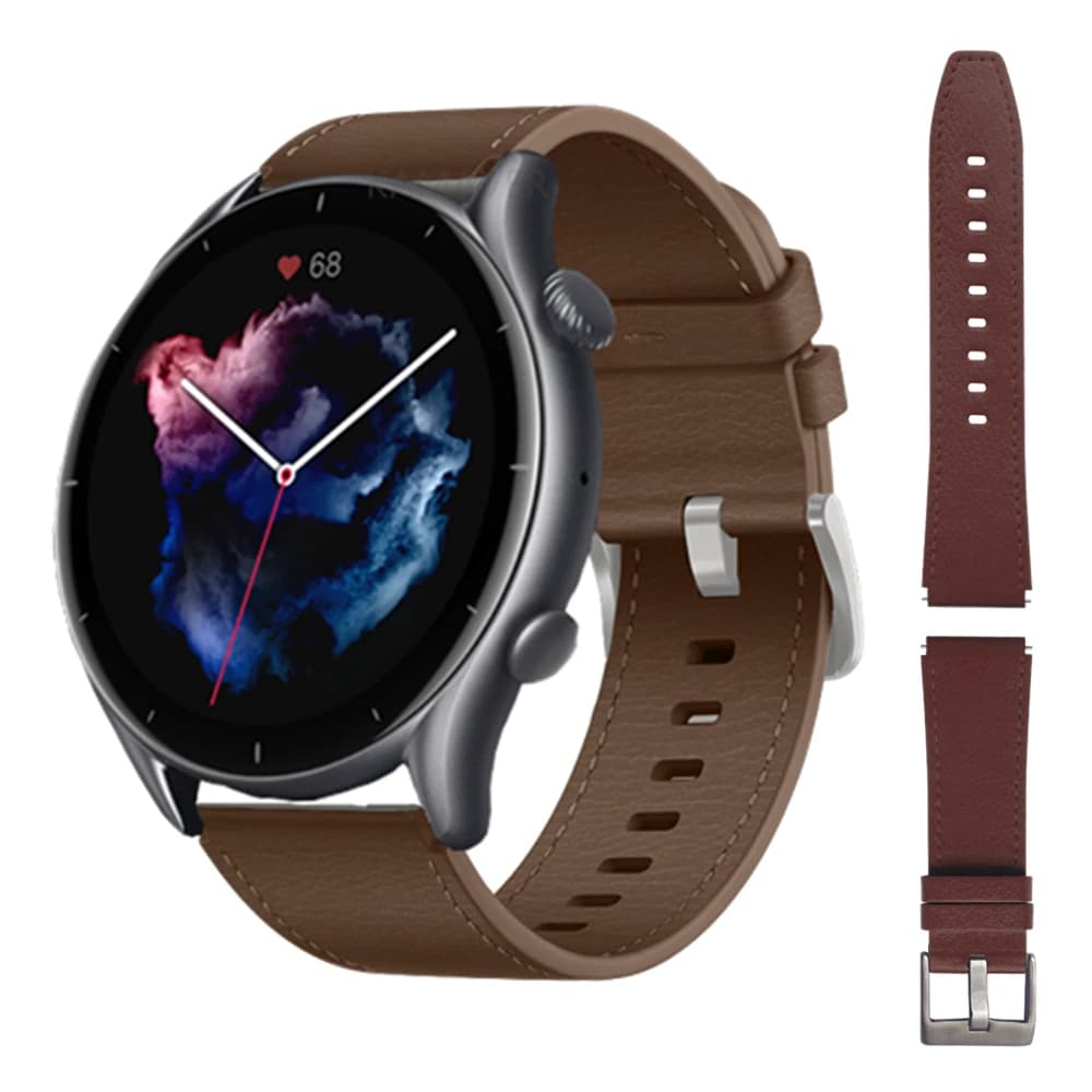 Cinturino in pelle per Amazfit GTR 3 Pro cinturino da polso 22mm cinturino Smart Watch per Amazfit GTR3 Pro/2/2e/47mm/Stratos 2s 3 cinturino