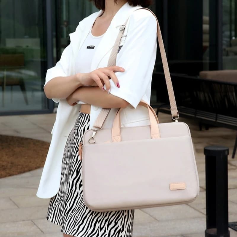 Borsa a Tracolla Leggera per Laptop da Donna con Tasca Imbottita per Tablet, Borsa da Lavoro e Viaggio in Colori Pastello