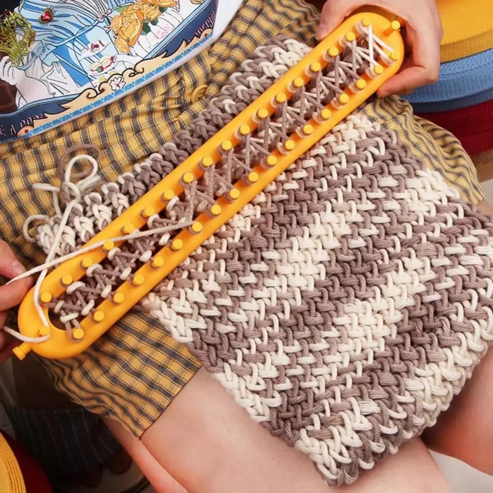 DIY Portable 26/36/47/58cm Weaving Loom Knitting Kit DIY Handmade Craft DIY Machine Sewing Tools Rectangle Braiding Tool