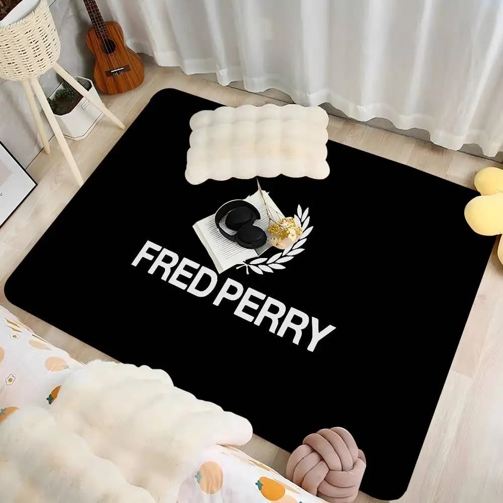 Tappetino per porta d'ingresso con logo FRED PERRY, stile nordico, tappetino per la casa, tappetino per bagno e toilette, tappetino decorativo per camera da letto e hotel