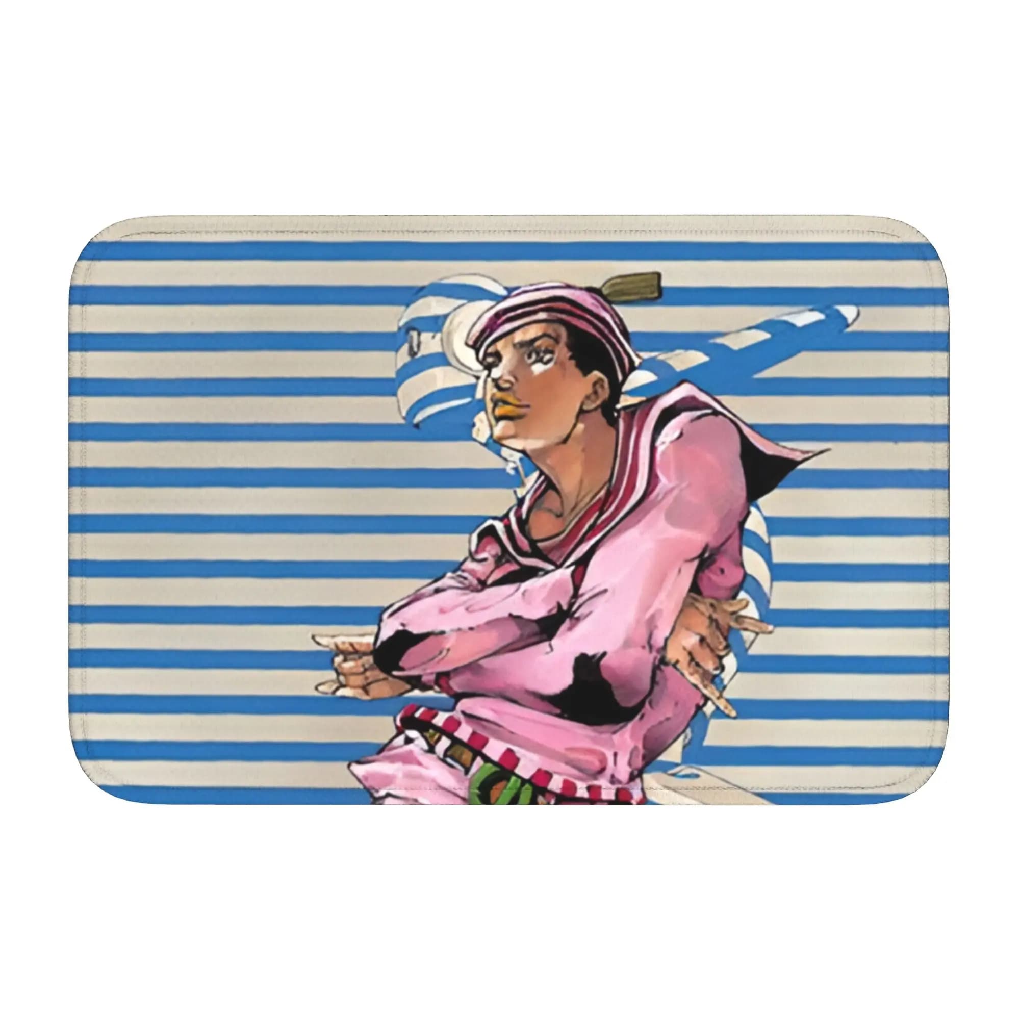 Tappetino Antiscivolo per Pavimento, Porta, Cucina, Bagno, Giardino, Soggiorno, Ingresso, Stile Anime JoJo's, per Interni ed Esterni