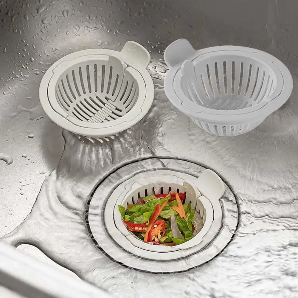 Filtro per lavello a cestello drenato con manico, filtro per rifiuti alimentari, articoli da cucina, scarico, accessori da cucina, robot da cucina