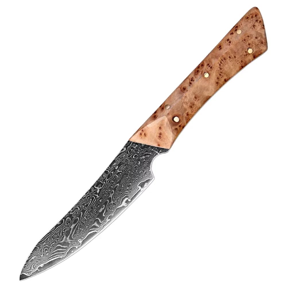 Coltello per sbucciare da 3,5 pollici, coltello da frutta giapponese VG10 in acciaio di Damasco, coltello da cucina piccolo, coltello per sbucciare completamente Tang con manico in legno