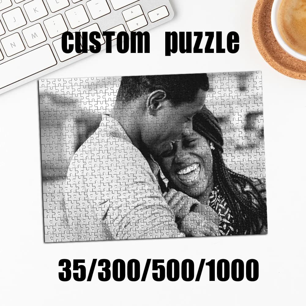 35/300/500/1000pcs Personalized Custom Photo Puzzle couple photos DIY Toy Decoration Collectiable Growth Gift Christmas