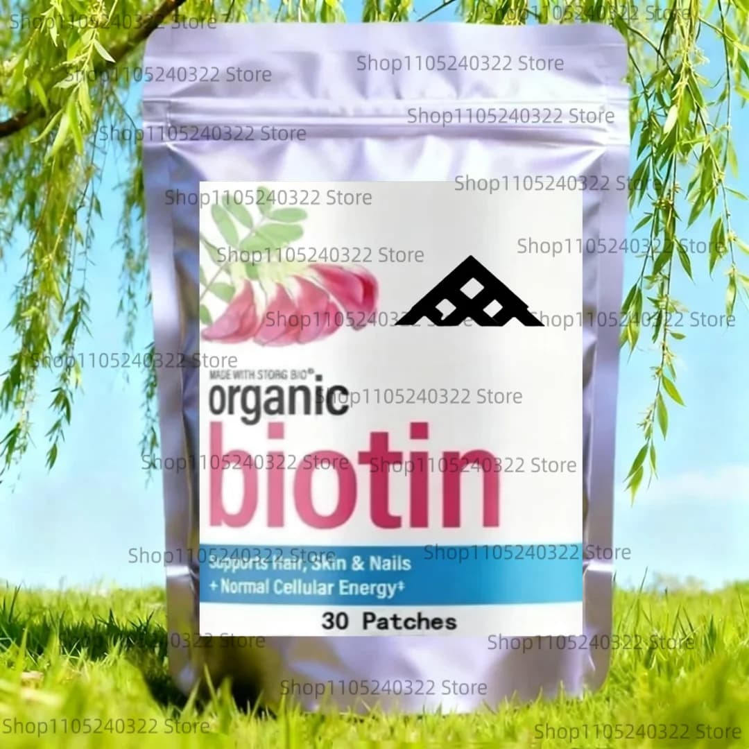 Biotin Transdermal Patches With Collagen Nails & Hair, Radiant Skin, Healthy Aging -30 Patches One Month Supply