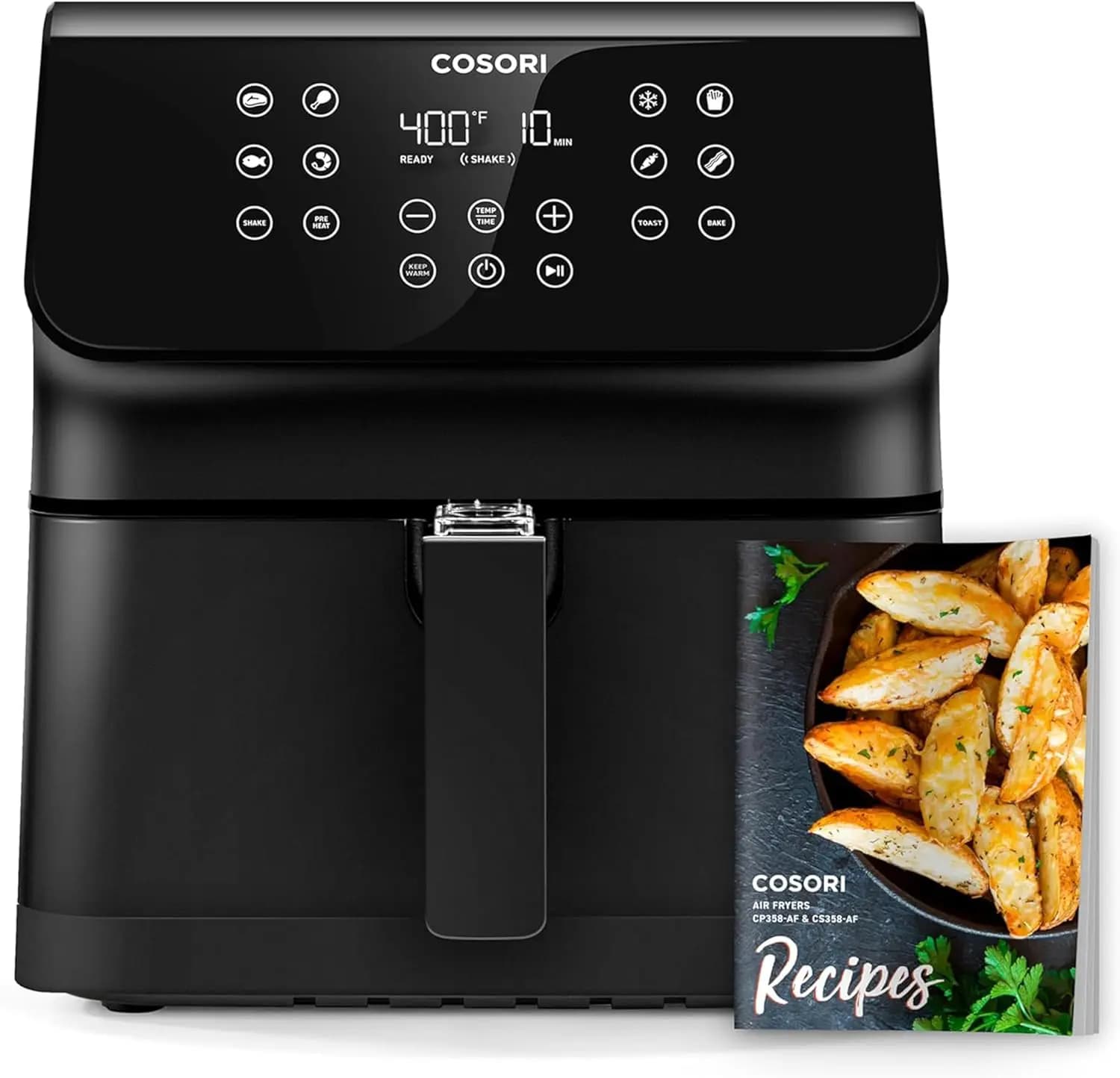 Friggitrice ad Aria 12-in-1 da 5,8QT: Tostare, Cuocere, Oltre 100 Ricette, Cottura Rapida, Cestello Lavabile in Lavastoviglie