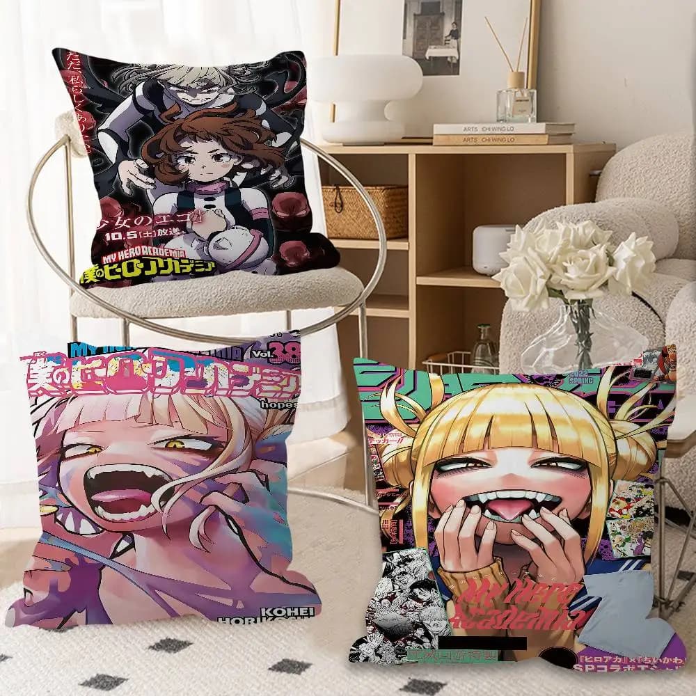 Himiko Toga My Hero Academia Copricuscino classico per divano, decorazione per la casa, regalo per bambini
