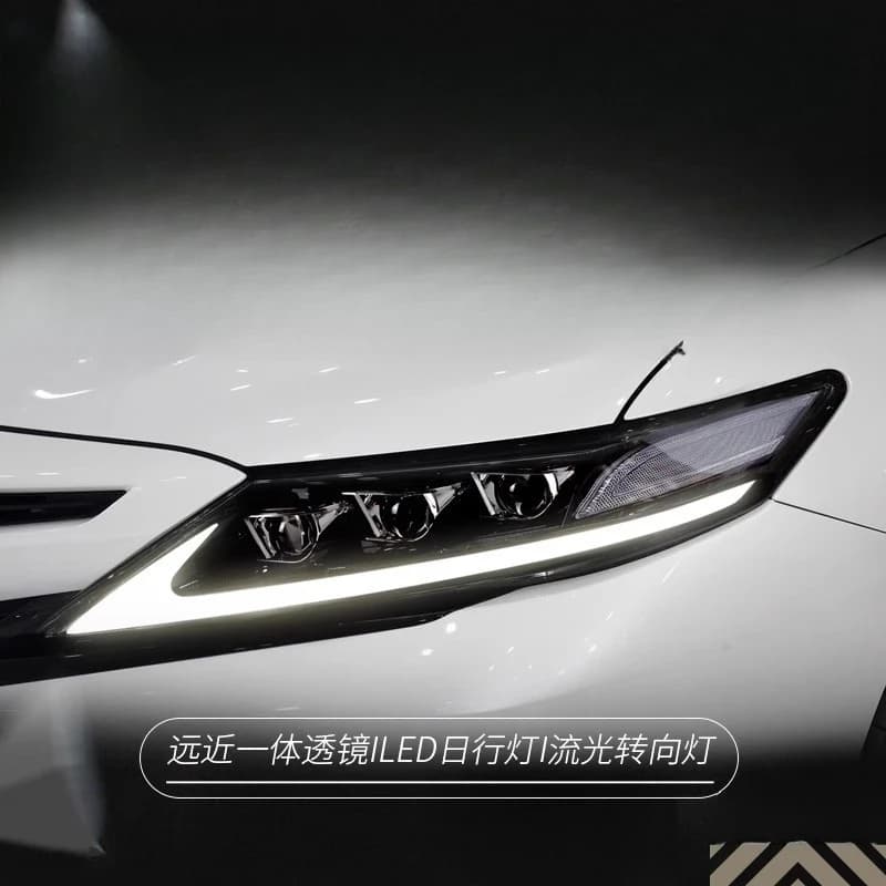 Adatto per Toyota Camry Ottava Generazione 18-21, Gruppo Fari Modificato con Luci Diurne a LED e Indicatori di Direzione Dinamici
