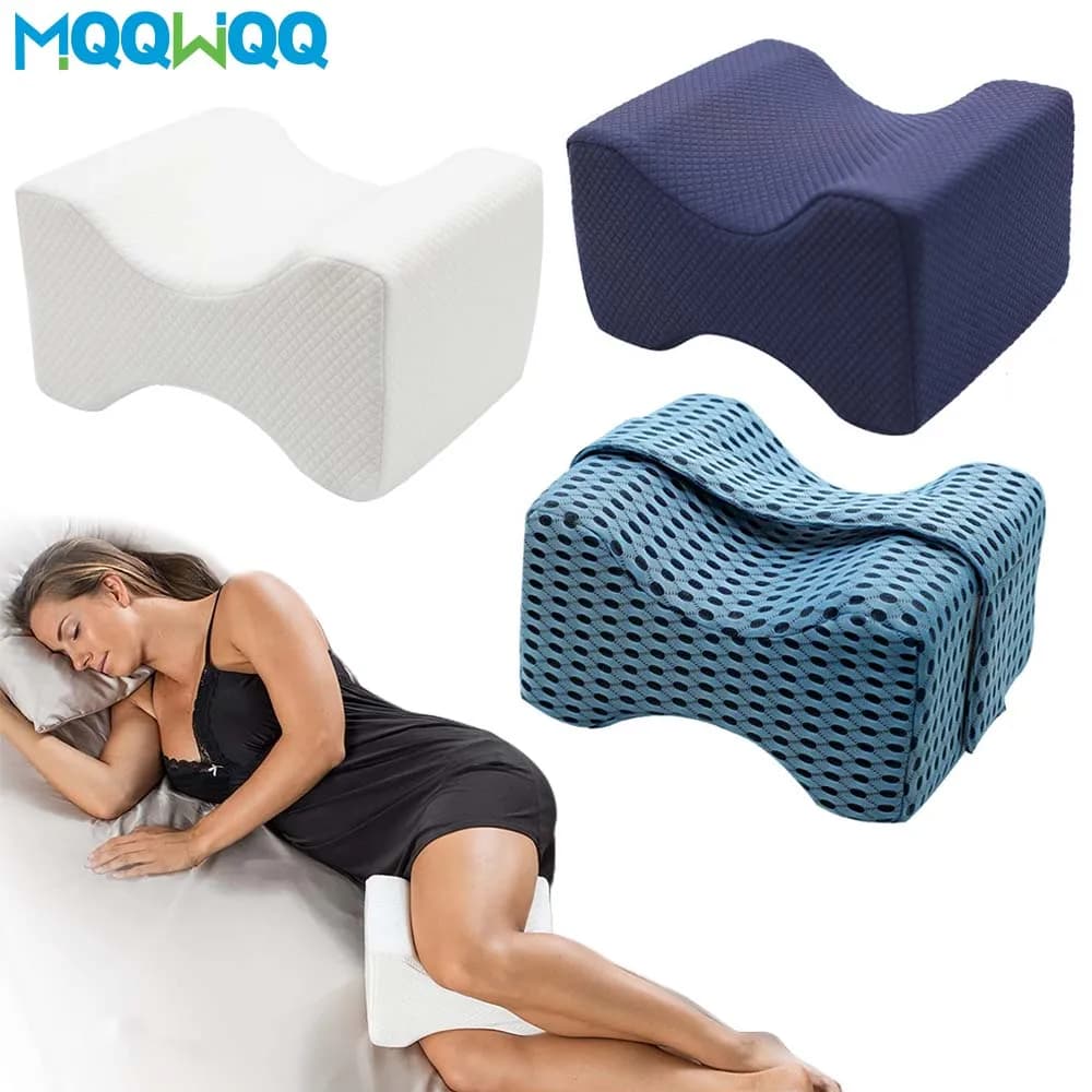 Cuscino per ginocchio per dormire con cuneo in memory foam per dormetti laterali Mal di schiena Sollievo dalla sciatica Cuscini per maternità in gravidanza Cuscino per le gambe posteriori