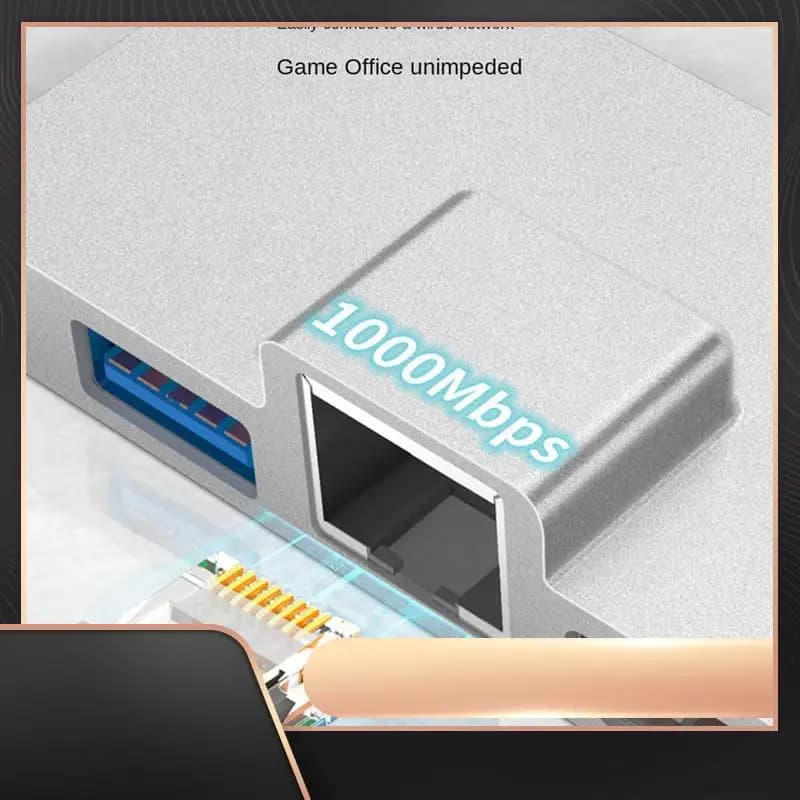 1 pezzo HUB Dock Station Splitter Type-C PD 100W per Microsoft Surface Pro 8 9 X Docking Station USB C 4K-N34R
