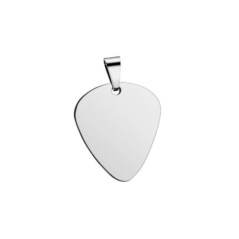 5Pc/lot Stainless Steel Guitar Pick keychain Square ID Unisex Jewelry 6 colors Double side polished DIY Jewelry Gift