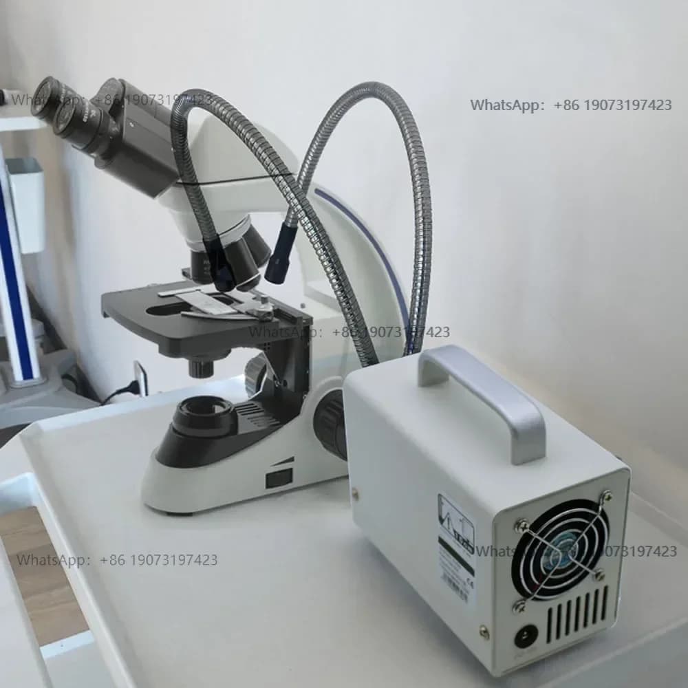 Sorgente Luminosa LED Xenon ad Alta Potenza 50W per Microscopi Medici, Alimentazione Elettrica, Materiale Durevole in Metallo e Plastica