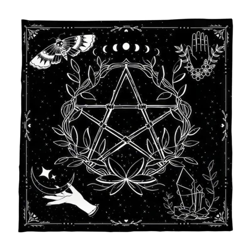 Astrology Tarots Table Altar Cloth Metaphysical Board Game Mat Pendulum Divinations Altar Tablecloth Board Game Card Pad