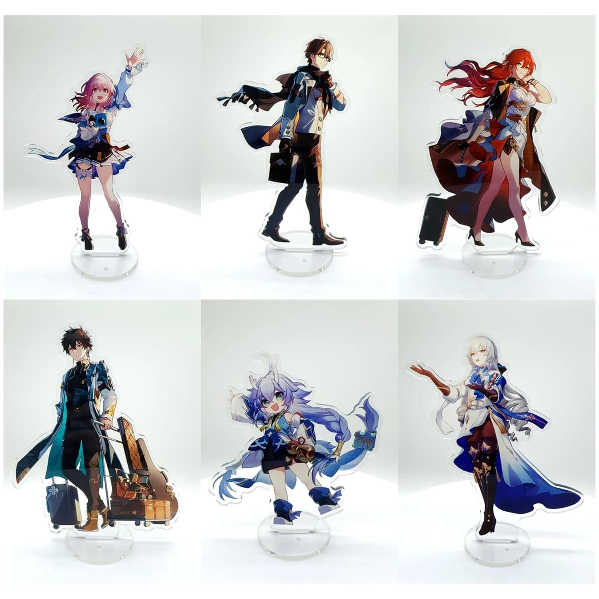Honkai: Star Rail Anime Figura Acrilico Stand Danheng Bailu 7 marzo Modello Piastra 1pc Decorazione da scrivania In piedi Segno di gioco Ventole Regalo