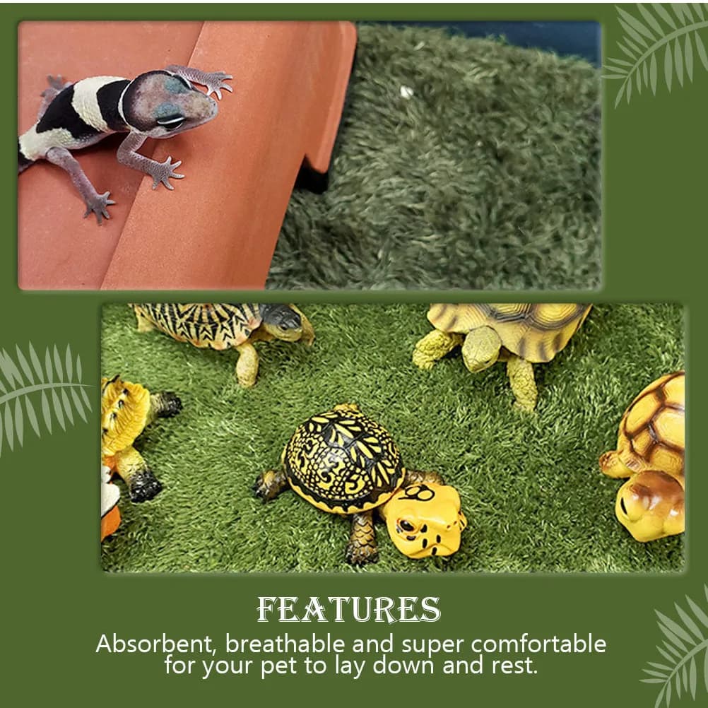 Gechi Habitat Accessory, Turtle and Reptile Mat, Cot Cover, Synthetic Grass Mat