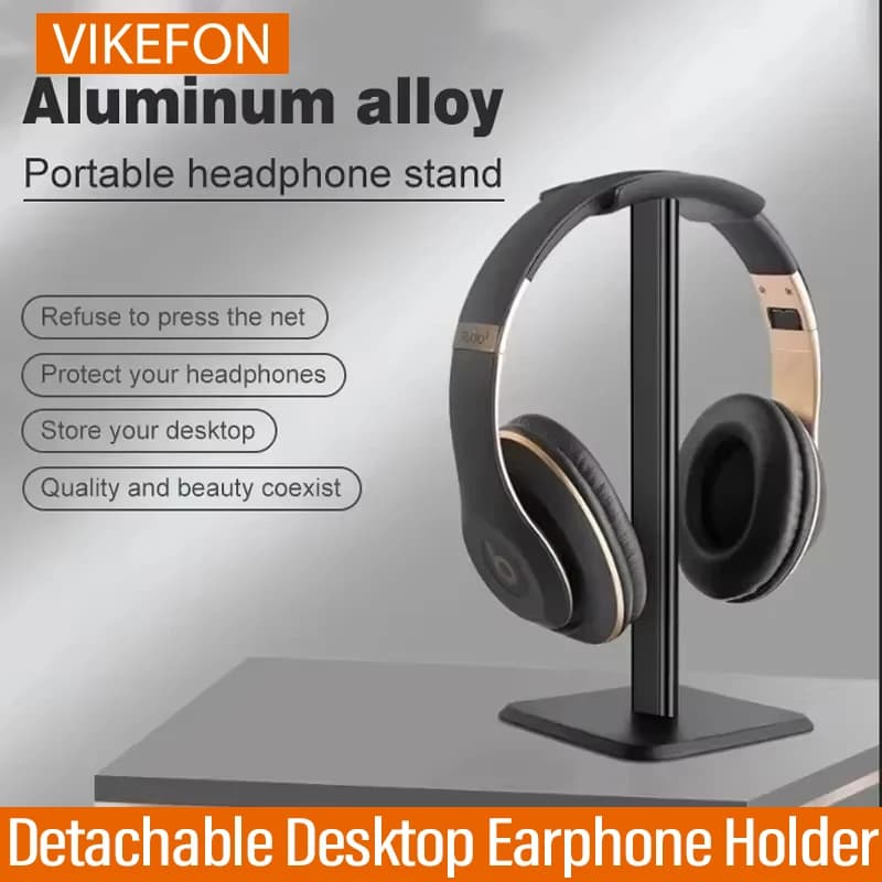 VIKEFON Supporto per cuffie Supporto per cuffie da tavolo-Supporto per auricolari da tavolo per tutte le cuffie come cuffie da gioco Airpods Max HyperX