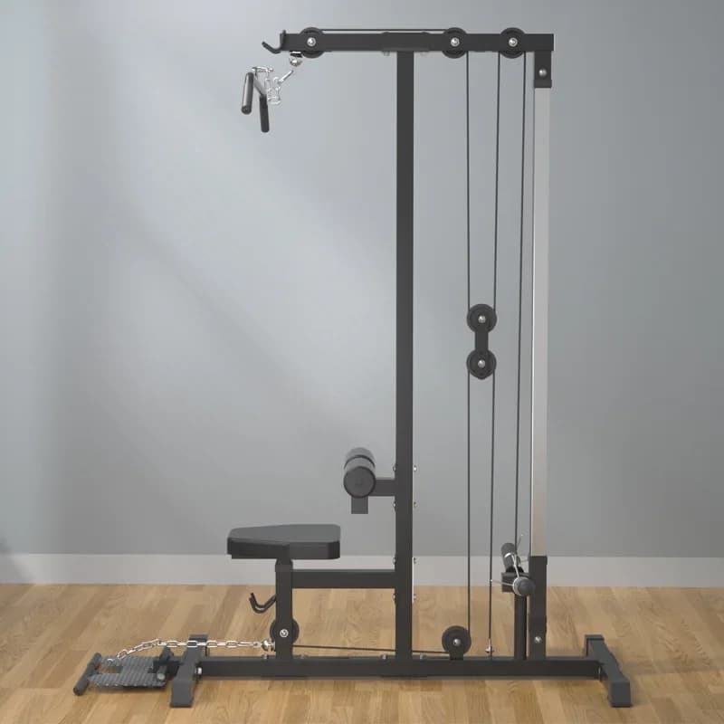 -High-strength metal fitness equipment, multi-locking squat rack with pull-up banner supports and high-height pull-down bar machine