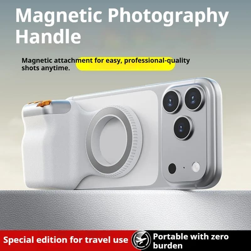 Telecamera assistente magnetica per telefono cellulare stile DSLR adatta per iPhone e Android, comoda impugnatura ergonomica, leggera