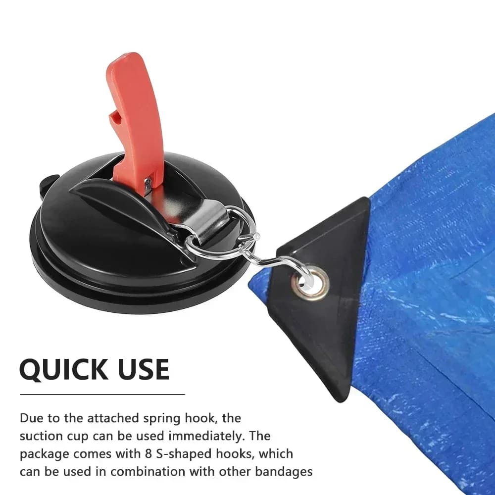 1/4PCS Tenda per camion per auto Aspirazione Tenda da campeggio multifunzione Gancio di fissaggio Accessori per auto Ventosa sottovuoto Accessori per auto