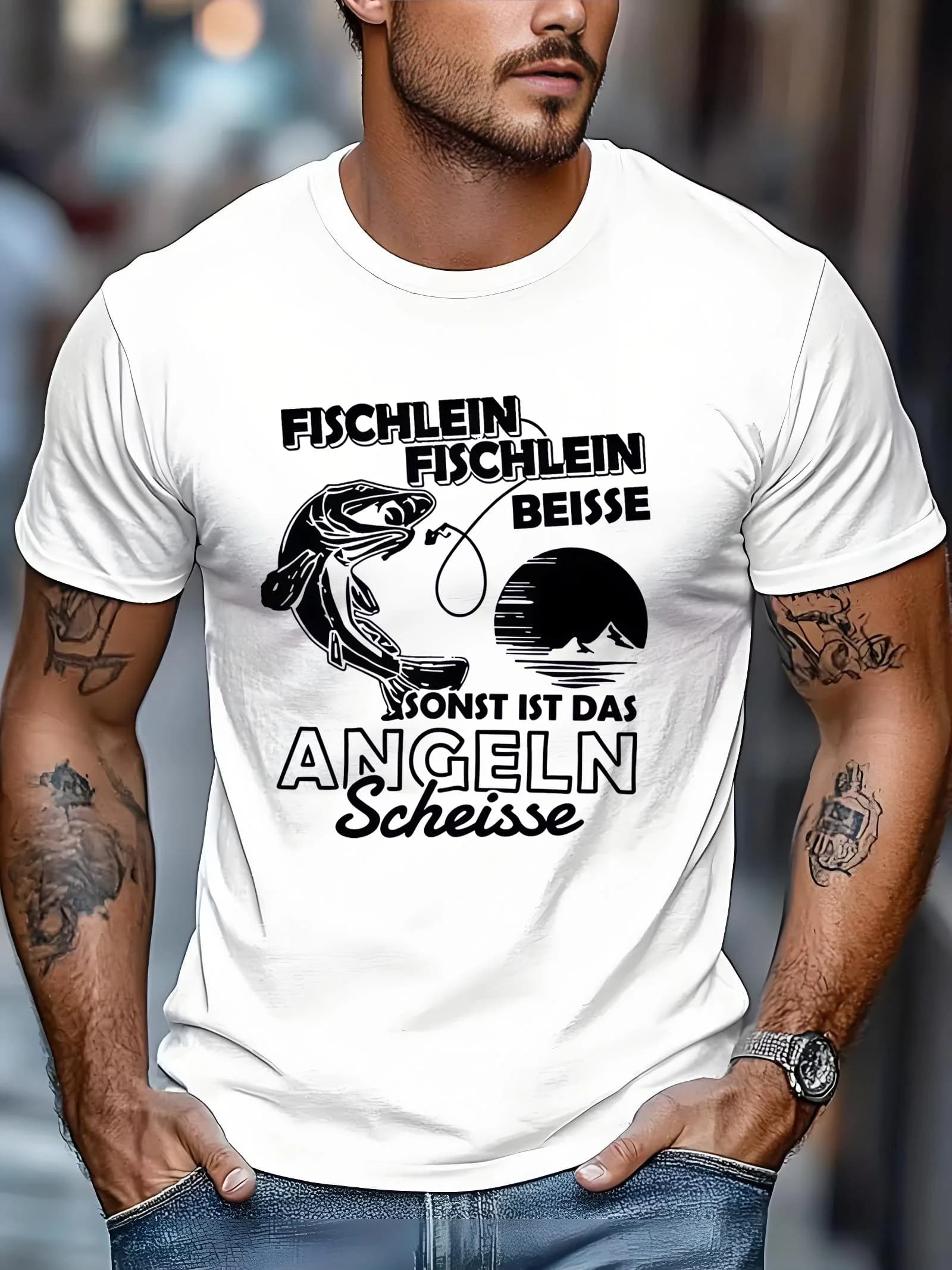 Men's casual sports t-shirt for outdoor activities, FISCHLEIN FISCHLEIN EIBSSE Men's short sleeve t-shirt