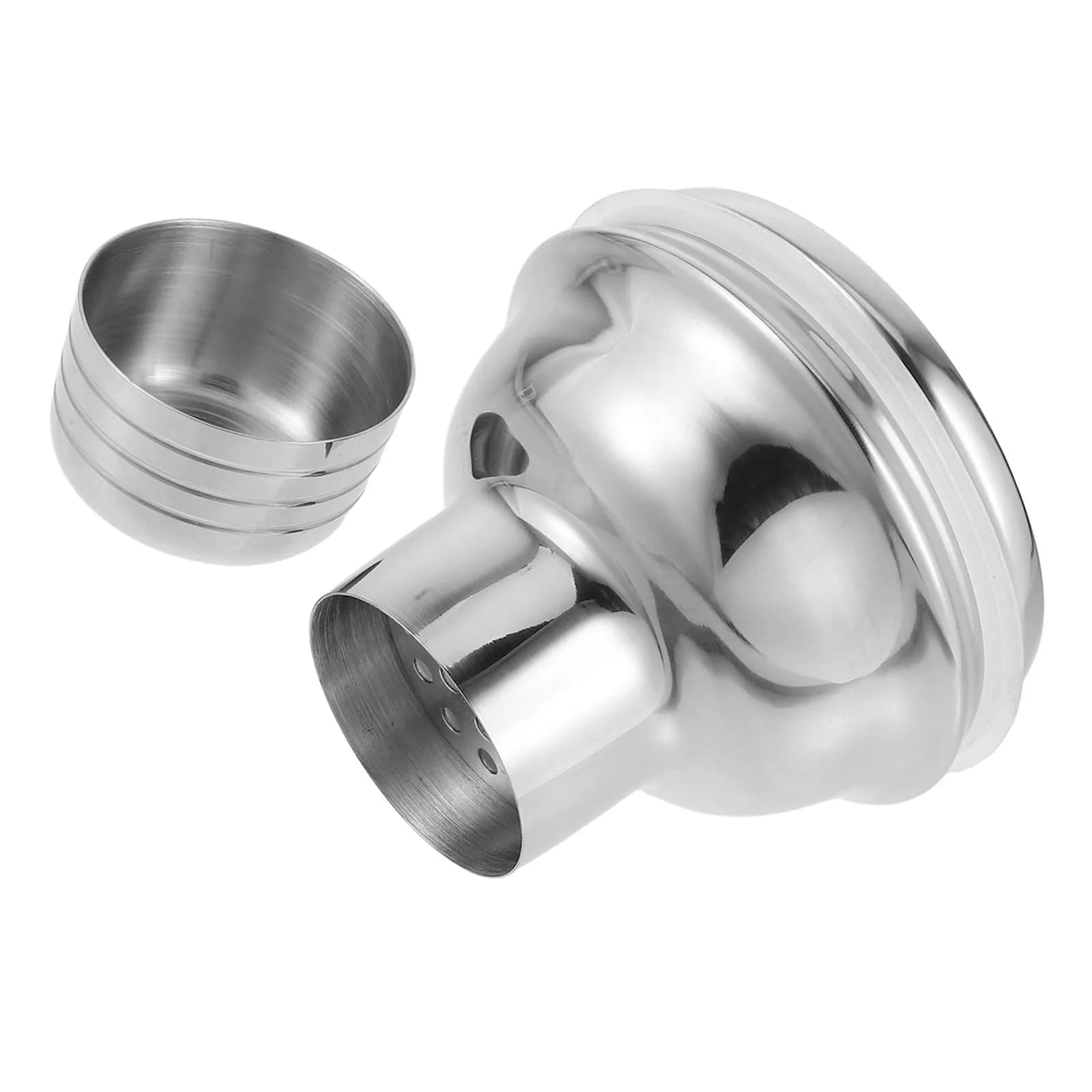 Cocktail Shaker Lid Stainless Steel 2.9inch Leak-Proof Replacement Cover Elegant Woven Glass Design Bar Accessory Professional