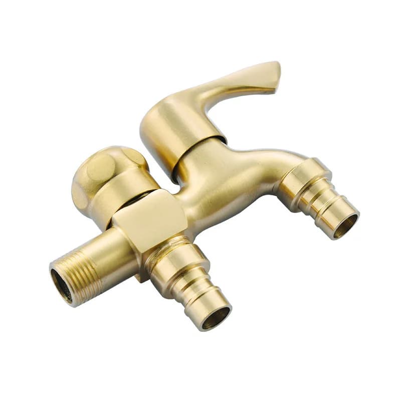 High Quality Brass Double Use Washing Machine Faucet Bathroom Corner Faucet Garden Faucet External Mixer
