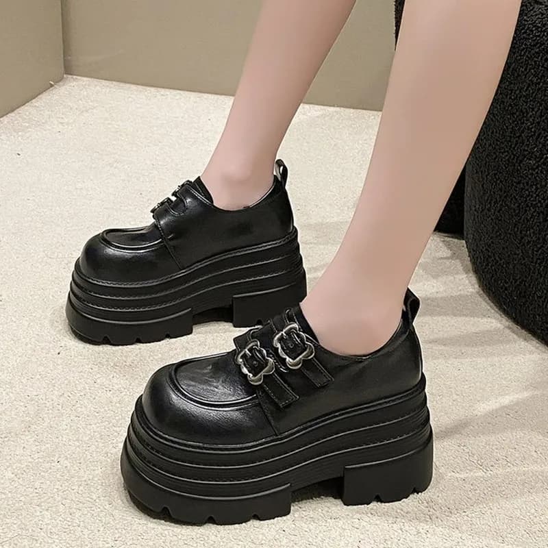 Mocassini da Donna con Plateau 10CM, Scarpe Basse Casual Comode, Sneakers Sportive di Tendenza Autunno 2026, Scarpe da Passeggio Designer Mujer Zapatos