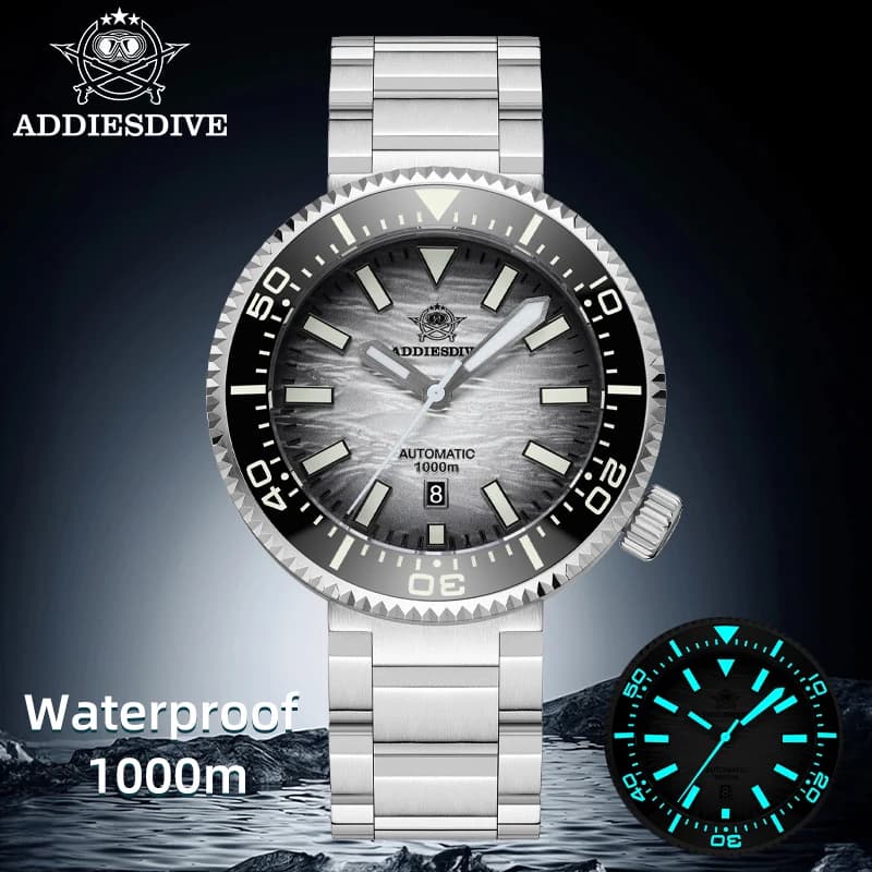ADDIESDIVE 2026 Nuovo Orologio Meccanico da Uomo con Movimento 8215, Impermeabile fino a 1000M, Super Luminoso BGW9, Orologio Subacqueo di Lusso AD2545
