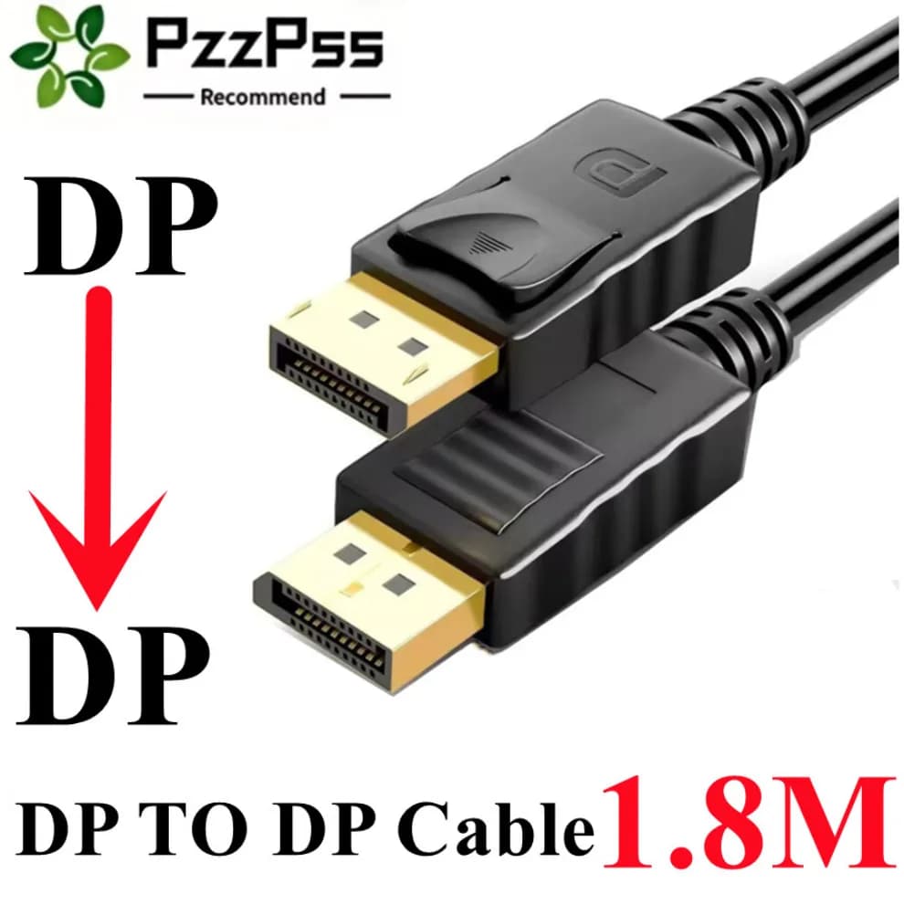 1.8M DisplayPort Cable DP TO DP Converter Display Port To Display Port Adapter Cable for Lenovo Dell HP ASUS Lenovo Laptop