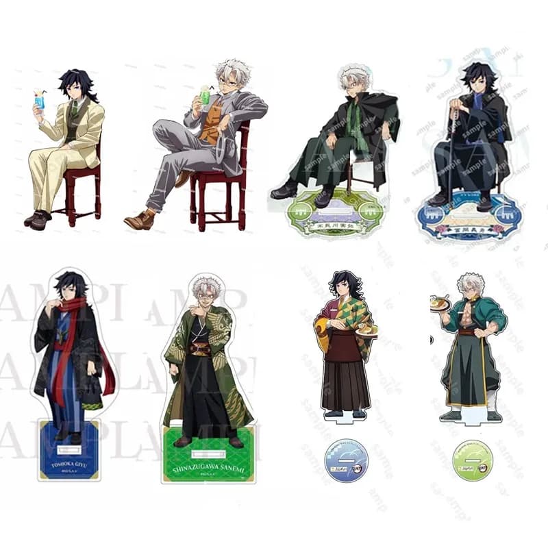 Demon Slayer: Kimetsu No Yaiba Acrilico Stand Figura Kamado Tanjirou Shinazugawa Sanemi Anime Periferico Desktop Ornamento Regali