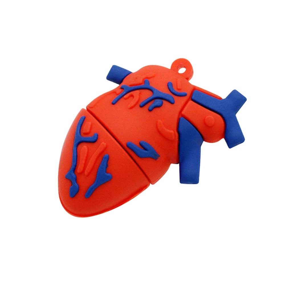 Cartoon heart USB Flash Drive 128GB Big white teeth Pendrive 4GB 8G 16GB 32GB 64GB 2.0 Memoria chiavetta Usb Pen Drive