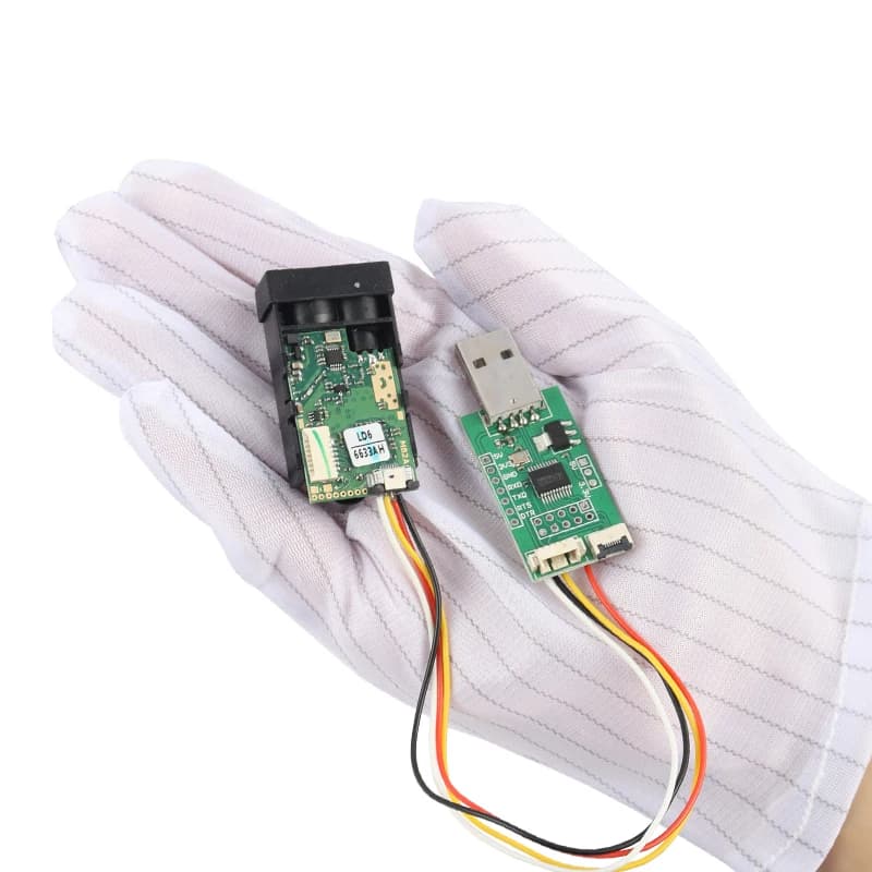 Distance measurement sensor ESP32 Arduino 60m, Distance sensor Meskernel Eye Safe with UART Serial
