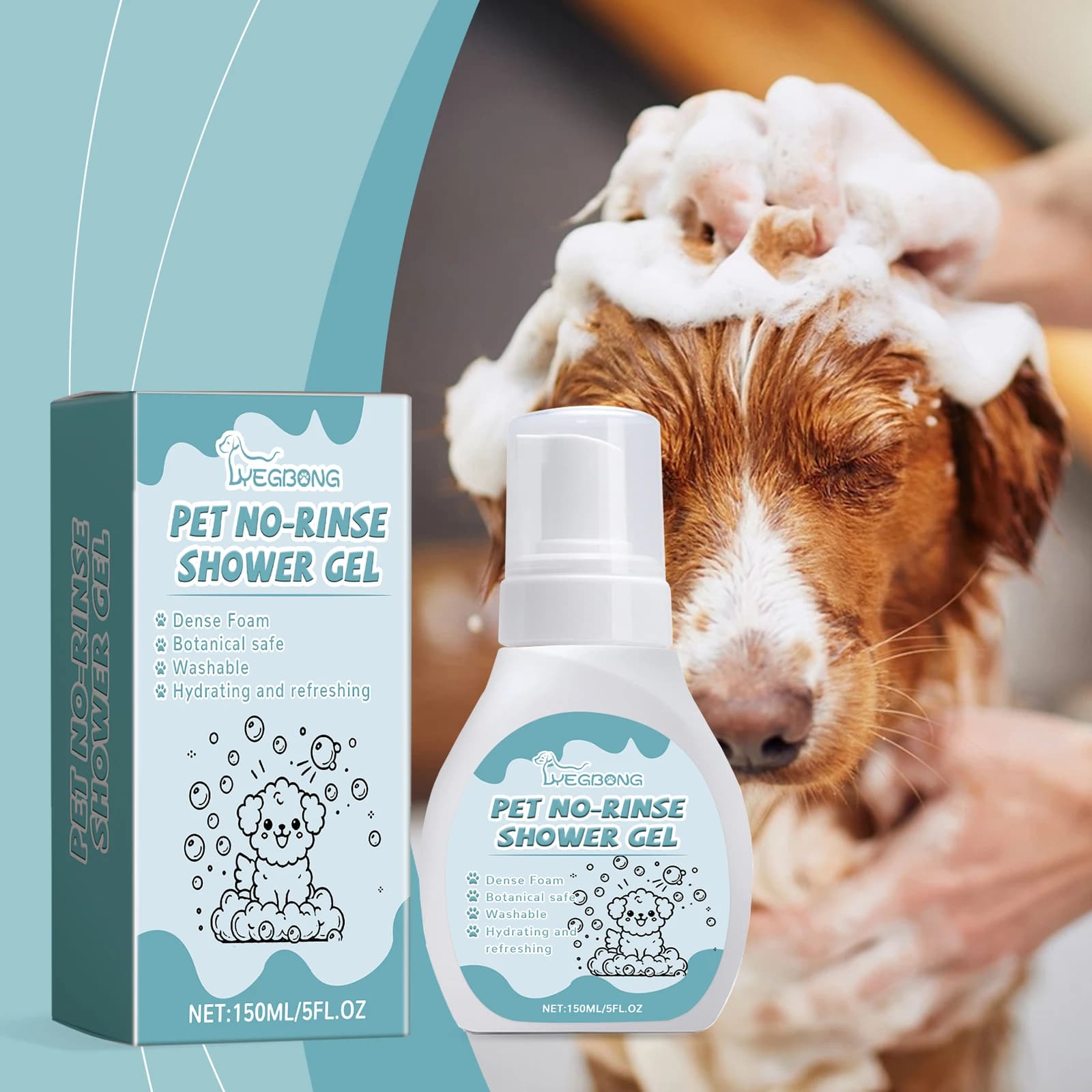Waterless Pet Shampoo Foam Deep Cleaning Deodorizing Moisturizing Nourishing Hair Grooming Clean Gentle Home Dog Cat Dry Shampoo