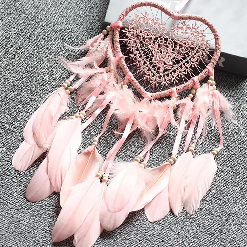 Wind Chimes Wall Mount Hanging Long Tassel Feather Dreamcatcher Bedroom Hanging Decoration