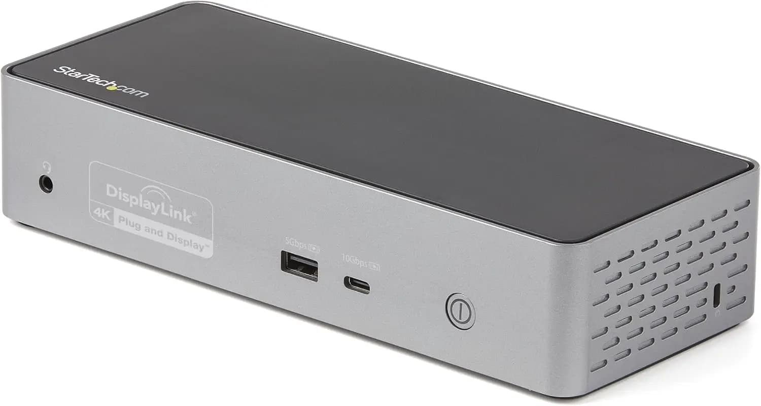 Docking Station USB-C per Quattro Monitor 4K, Compatibile con MacBook e Windows, Ricarica 100W, Compatibile Thunderbolt