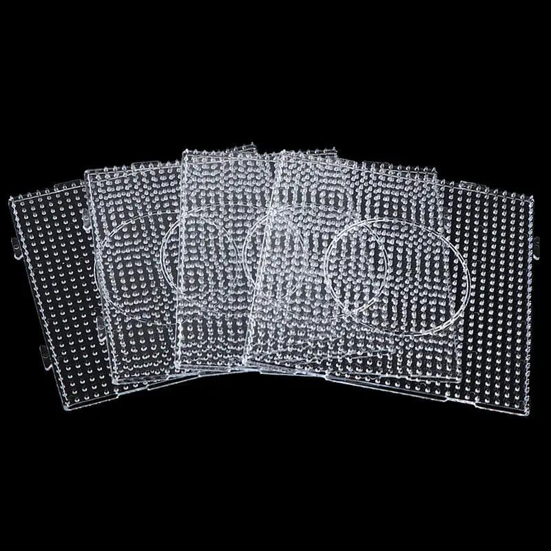 4 pezzi Hama Perline Pegboards 15 cm Perline Modello per realizzare tabelle di perline di ferro Creativo Fatto a mano Giocattolo artigianale Regalo Pixel Puzzle Pegboard