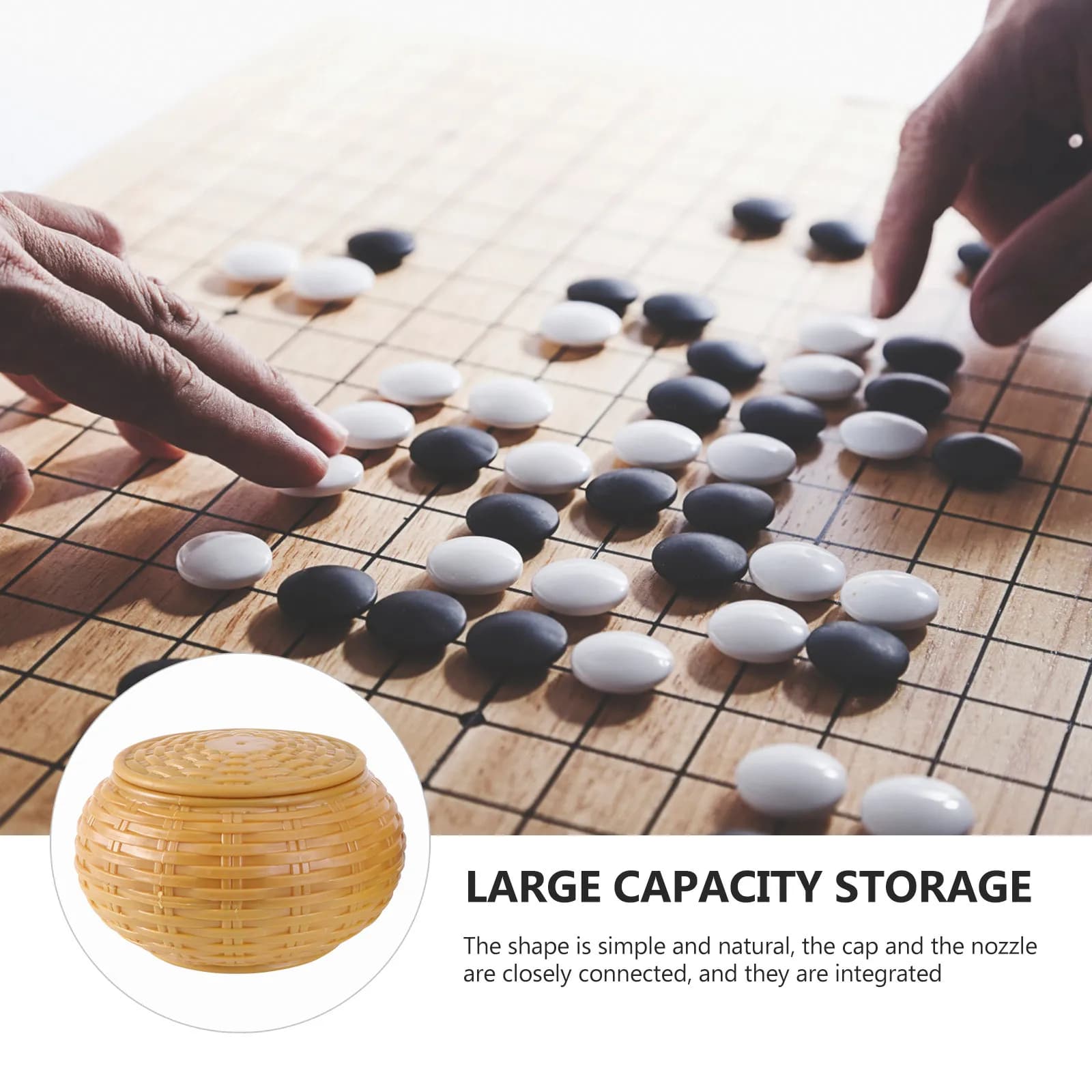 Set di 2 Contenitori in Legno per Scacchi, Realizzati a Mano, Ecologici, per Conservare Pietre da Gioco, Caramelle e Frutta Secca
