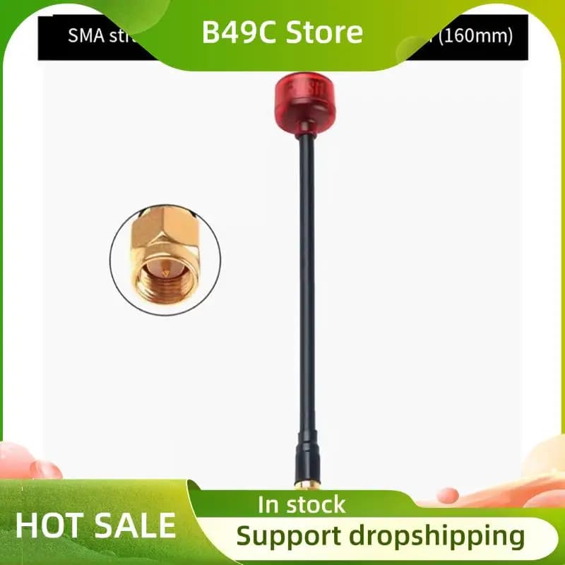 B49C 5.8G FPV Antenna VTX VRX SMA RHCP 160Mm Adattatore connettore antenna a lungo raggio per occhiali drone RC