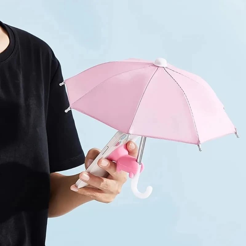 Mini ombrellone per telefono cellulare per telefono con supporto a ventosa, copertura parasole antiriflesso per esterni, parasole per visiera per auto