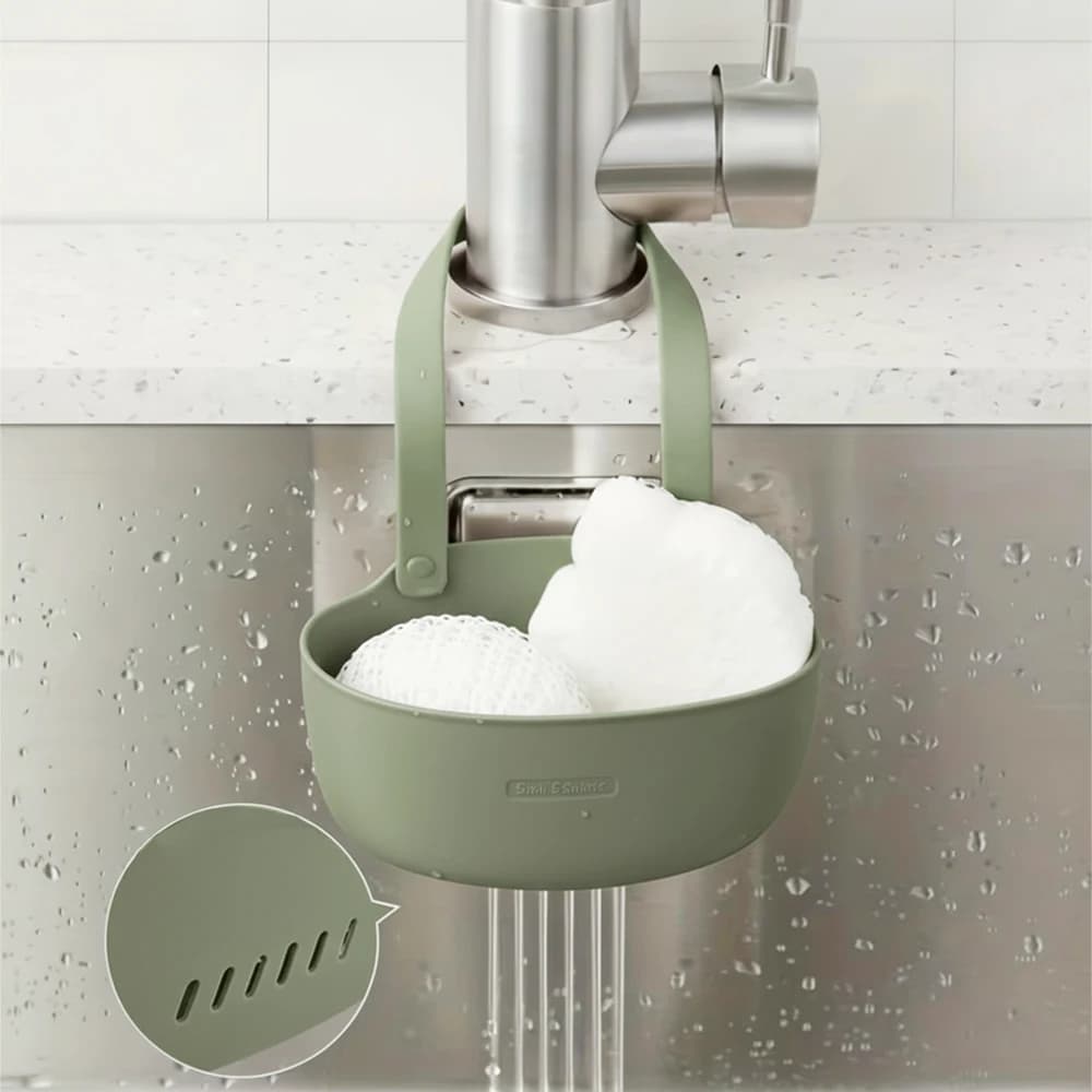 Hanging soap sponge holder, double drainage basket, sink organizer, bath soap shelf, sink drains, kitchen accessories
