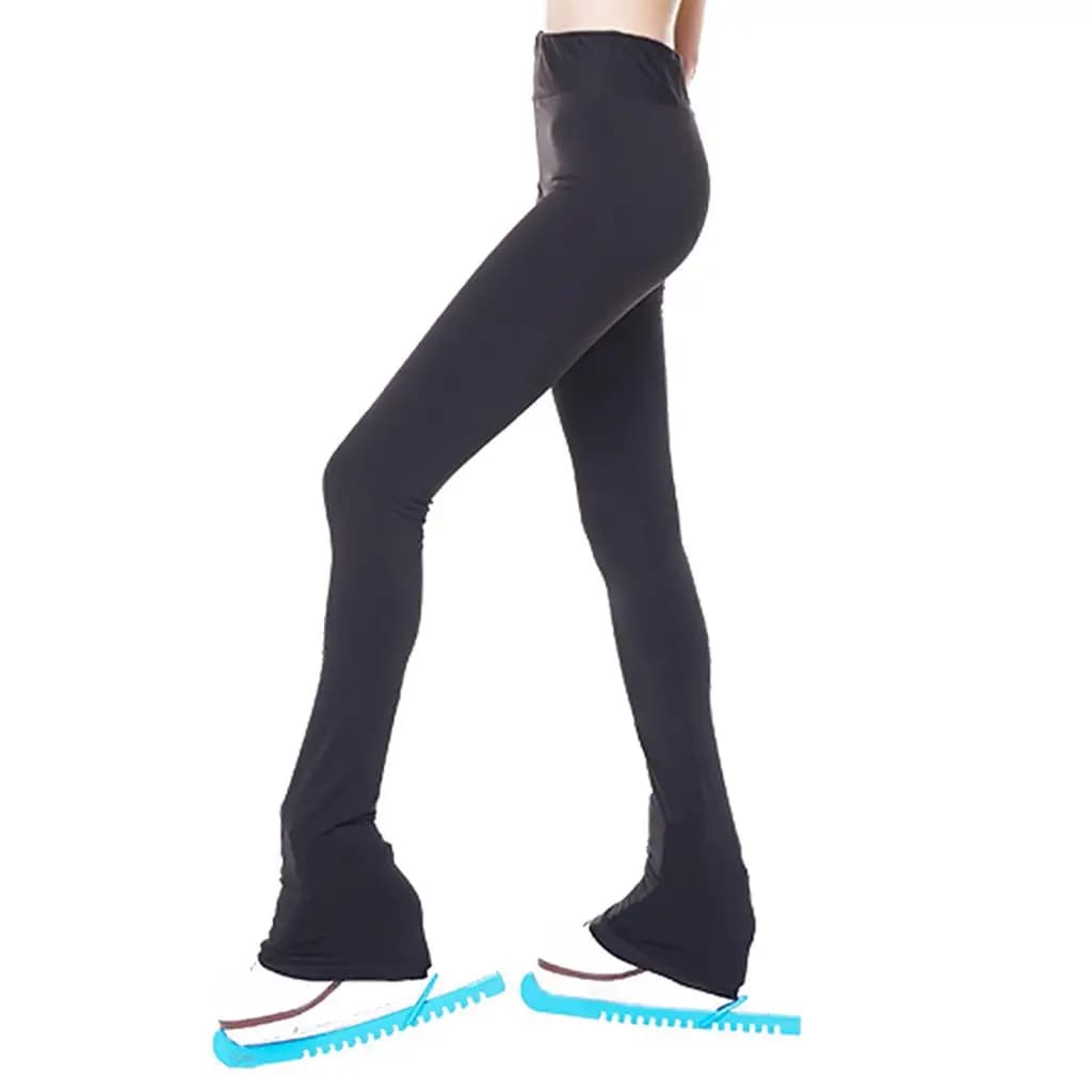 Pantaloni lunghi da pattinaggio di figura - Leggings da pattinaggio su ghiaccio a compressione Abbigliamento sportivo per ragazze, donne, signore, pratica di allenamento