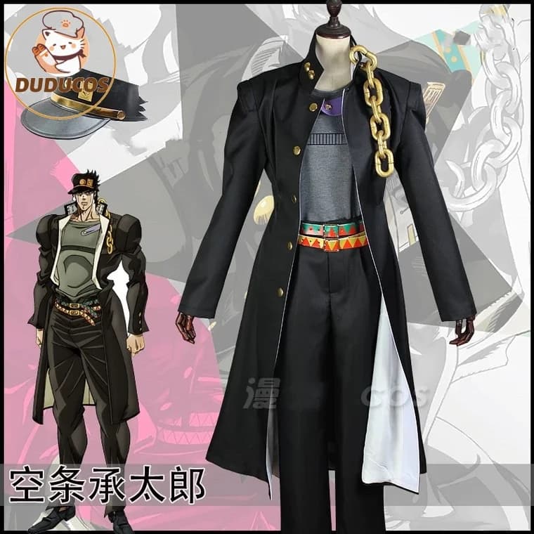 Animation Kujo Jotaro Costume Cosplay Dresses Halloween Women's Clothing Hat