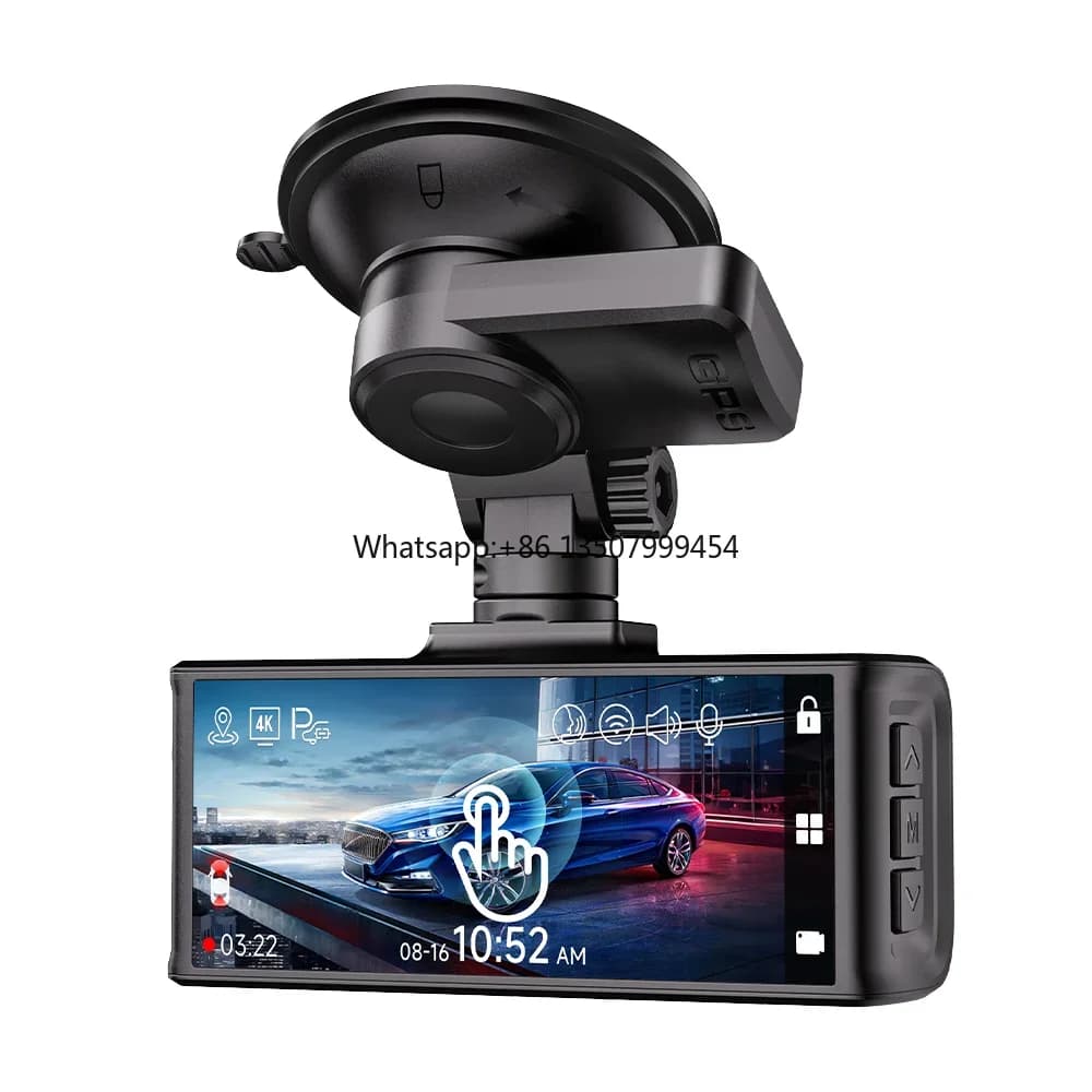 Registratore Video per Auto F7N-Touch con Visione Notturna 4K, Wifi, GPS, Blackbox Intelligente, Doppio Schermo Touch, Dash Cam
