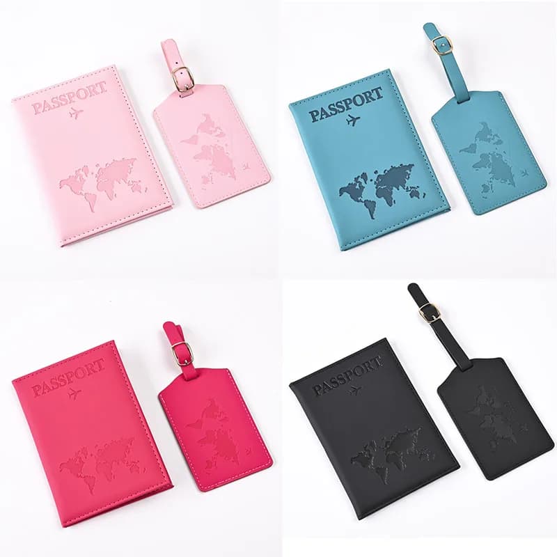 Custodia per passaporto per carte da donna e uomo e etichette per bagagli Porta passaporto da viaggio Portafoglio Organizer Borse Porta carte Clip