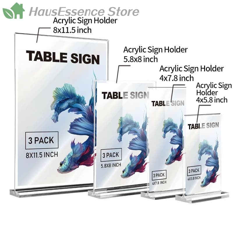 ※1PC Acrylic Sign Holder A4/A5/A6 Desk Display Stand Price Label Display Rack Menu Stand Holder Restaurant high quality
