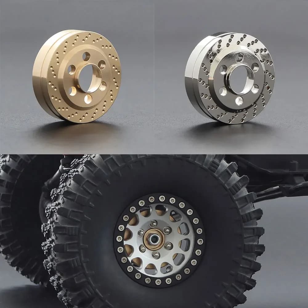 2 pieces brass 62g counterweight inside counterweight for 1/10 RC Crawler 1.9 2.2 inches axial rim SCX10 D90 TF2 TRX4