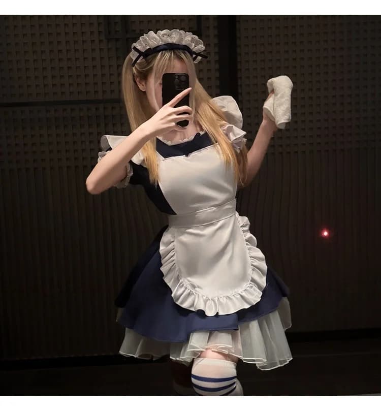 Nuovo Costume da Cameriera Angelo Seducente e Audace, Vestito Lolita Alice per Ragazze, Abito da Caffetteria, Lingerie Cosplay